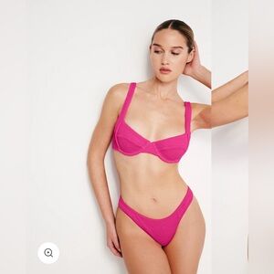 NWT Good American Always Fits Bikini in Pink Glow -Size S/M